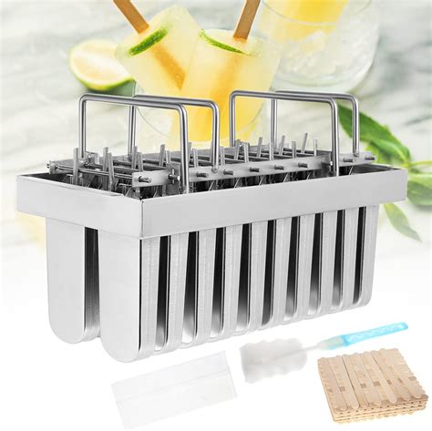 Yosoo Ice Lolly Mold Stainless Steel Popsicle Mold Ice Cream Mould With