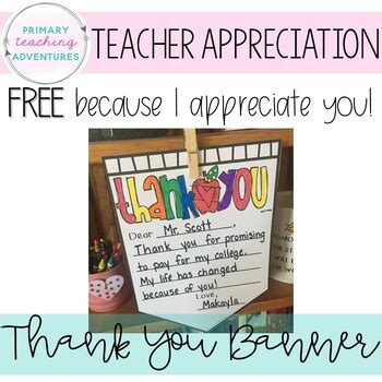 Teacher Appreciation FREEBIE | Thank You Banner | TPT