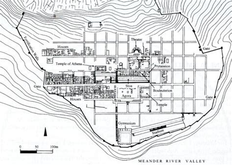 Priene City Plan Turkey Date Ca Bc The Typical Row House In