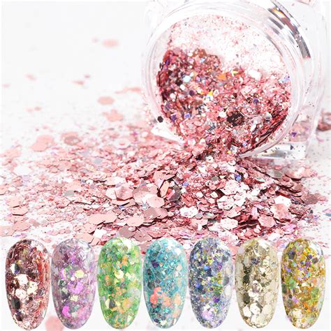 Kripyery 1 Bottle 1g Nail Sequins Sparkling Vibrant Color Shiny Visual