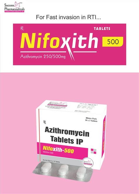 Nifoxith Azithromycin Tablets Ip Prescription Treatment Allergy At