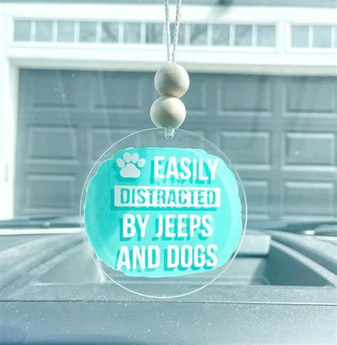 Easily Distracted Car Charm Rearview Mirror Decor Car Accessory Etsy