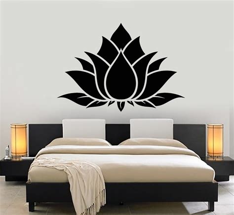 Vinyl Wall Decal Lotus Flower Bud Yoga Buddhism Stickers Unique T