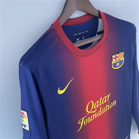 Barcelona Home Long Sleeve Retro Jersey 2012 2013 Season Classical Shirt