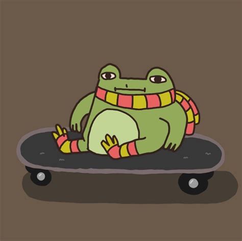 Oof On Instagram Frog On A Skateboard Needs A Name🤔 Drew This Little