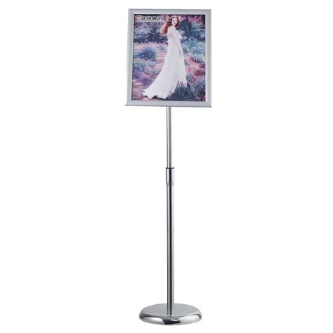 Sign Stand Fits for A3 Size Poster, Round Metal Base, Color Silver ...