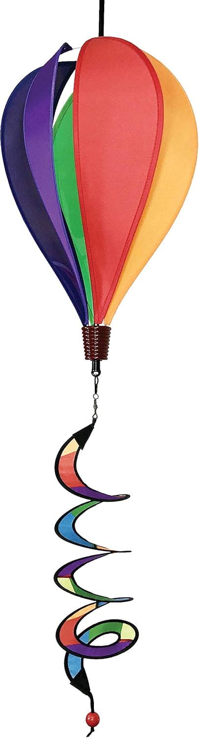 Amazon In The Breeze Panel Rainbow Hot Air Balloon Wind Spinner Includes Curlie Tail