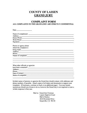 Fillable Online File Complaint With Grand Jury Fax Email Print Pdffiller