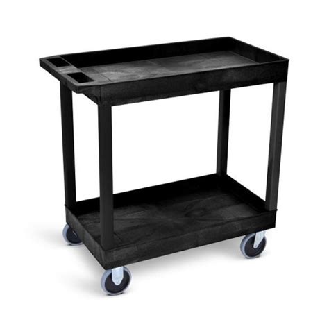 Heavy Duty Tub Cart Two Shelves Luxor Ec11hd Affordable Classroom Audio Visual Carts And Luxor