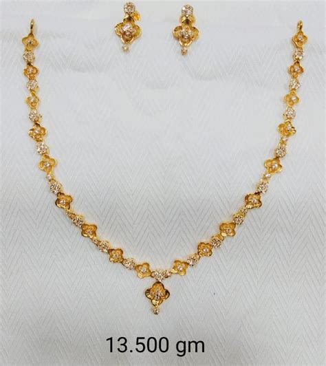 Light Weight Gold Necklace Designs Dhanalakshmi Jewellers