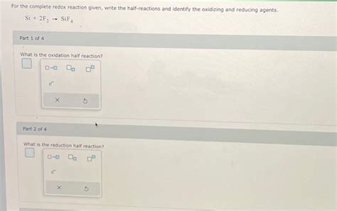Solved For the complete redox reaction given, write the | Chegg.com 