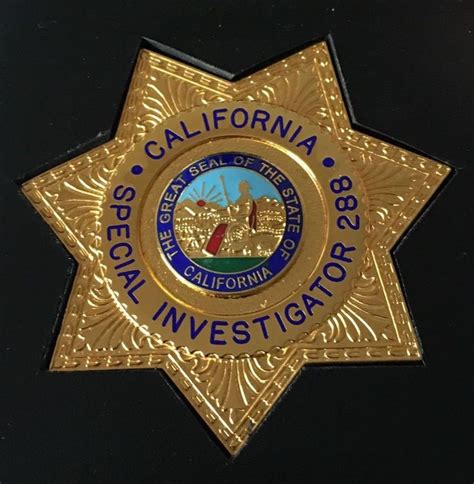 California Special Investigator | Police badge, Fire badge, Police patches