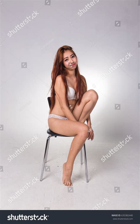Sexy Asian Woman White Lingerie On Stock Photo Shutterstock