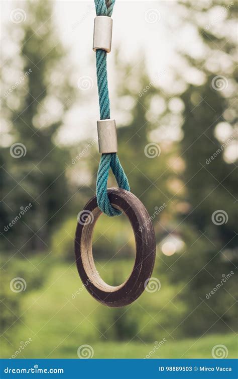 Hanging Gymnastics Ring Stock Image Image Of Gymnastic 98889503