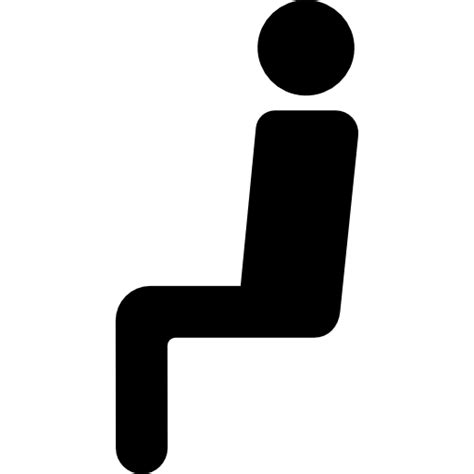 Silueta sentada - Iconos gratis de personas