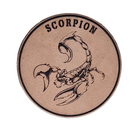 Akrep Deri PEÇ Arma Scorpion Leather Patch Seyhan Askeri Malzeme