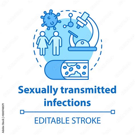 Sexually Transmitted Infections Concept Icon Stis Idea Thin Line Illustration Venereal