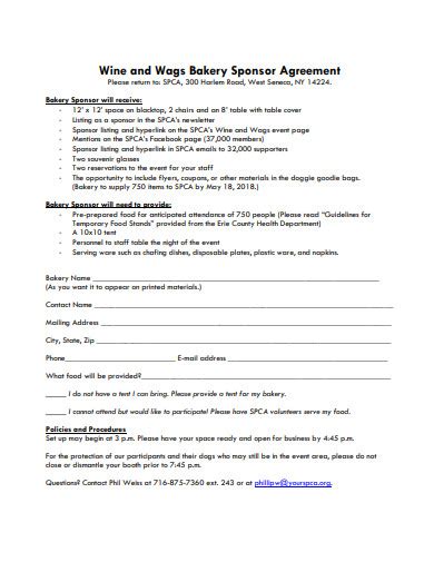 Supply Agreements For A Restaurant Cafe Bakery 5 Examples Format Pdf