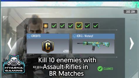 Call Of Duty Mobile Kill 10 Enemies With Assault Rifles In BR Matches