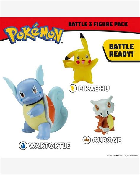 Riachuelo Figuras de Ação Pokémon Wartortle Pikachu Cubone