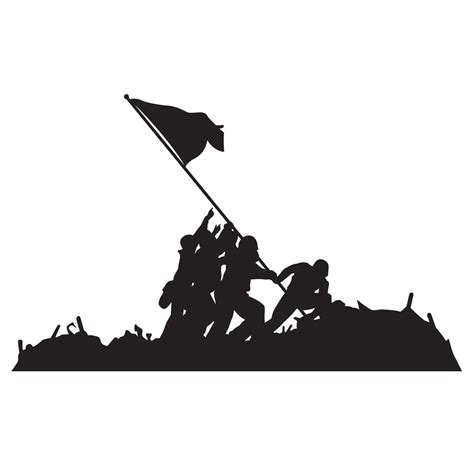 Raising The Flag On Iwo Jima Art Decal Us Marine Corps Pinterest