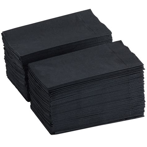 Black Paper Dinner Napkin Choice 2 Ply 15 X 17 125 Pack