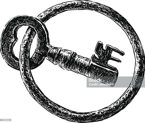 Old Key Stock Illustration Download Image Now Ancient Circle Clip