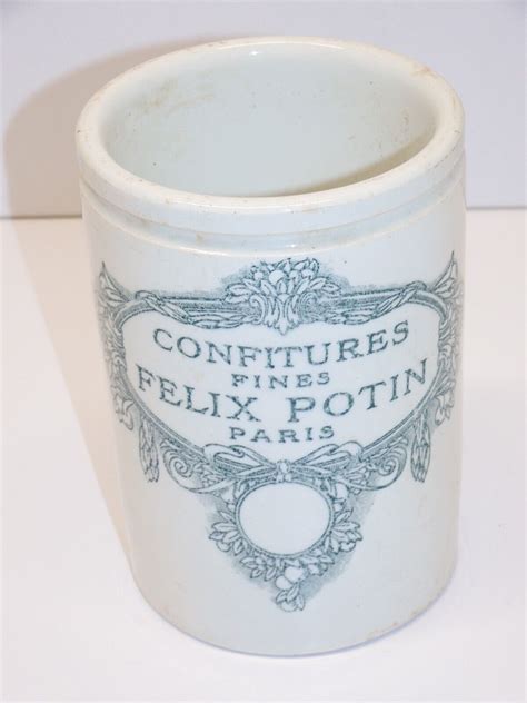 ANCIEN POT A CONFITURE FELIX POTIN PARIS FAIENCE DE LUNEVILLE