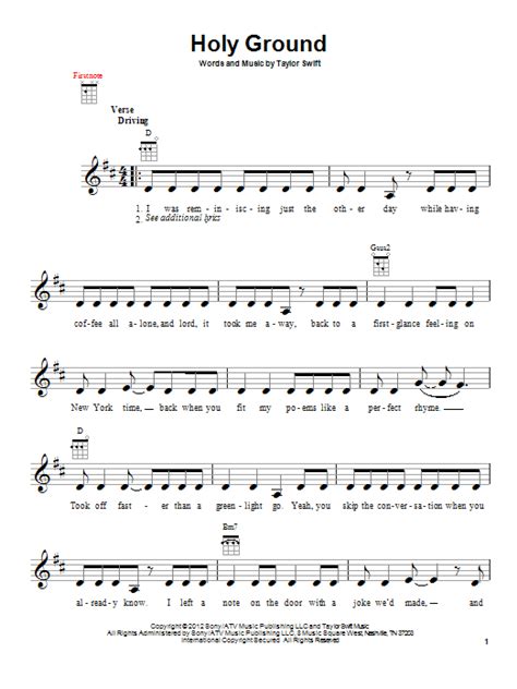 Holy Ground Sheet Music Direct