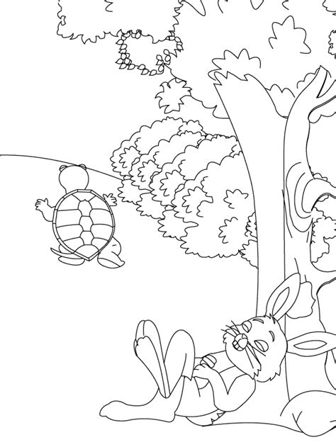 Tortoise And The Hare Coloring Pages - Coloring Home