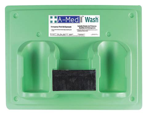 A Med Eye Wash Station 16 Oz32 Oz Bottle Green 3 To 4 12 Yr Shelf