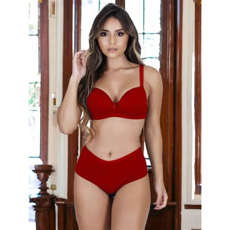 Conjunto Lingerie Bojo Sutiã e Calcinha Toda Micro Fibra Lisa Lateral Dupla Conforto Dia a