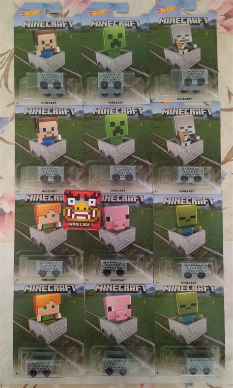 MINECART MINECRAFT HOT WHEELS SET 6 OR 12 Hobbies Toys Toys Games On Carousell