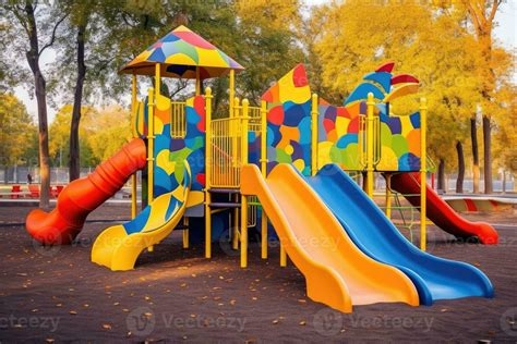 Colorful playground in the park. Generative AI 26441046 Stock Photo at Vecteezy