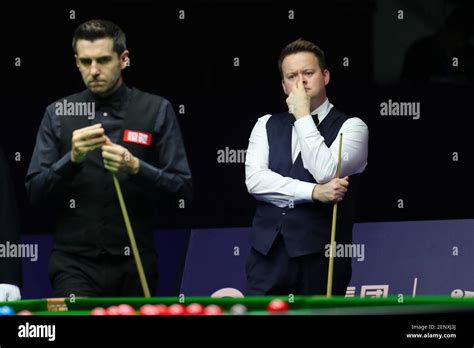 Mark Selby Of England Left Considers A Shot To Shaun Murphy Of