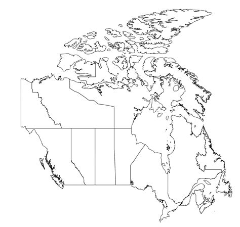 Blank Simple Map Of Canada 58 Off Gbu