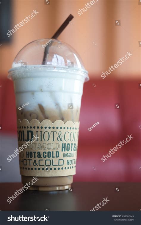 Iced Mocha Straw Plastic Cup Ice Stock Photo Shutterstock