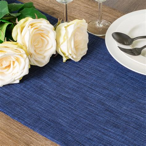 Dark Blue Table Runner 64 Inches Long For Dining Kitchen Etsy