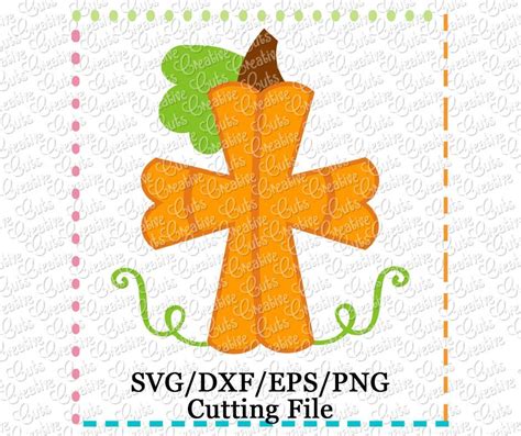 Pumpkin Cross Cutting File SVG DXF EPS Creative Appliques