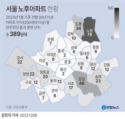 그래픽 서울 노후 아파트 현황 연합뉴스