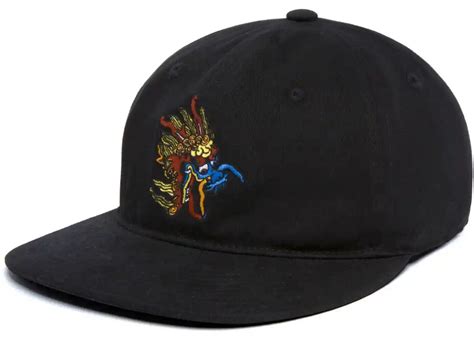 Primitive Skateboarding Men S Legend Dragon Embroidered Strapback Black