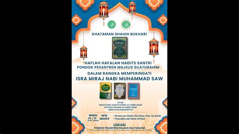 LIVE PERINGATAN ISRA MIRAJ NABI MUHAMMAD SAW Dan KHOTAMAN SHAHIH