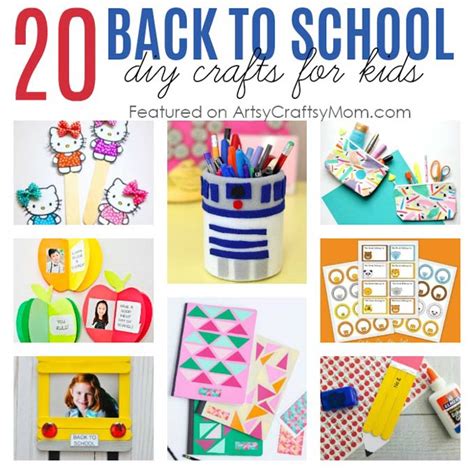 20 Awesome Back to School Crafts for Kids to Make and Gift - Artsy ...