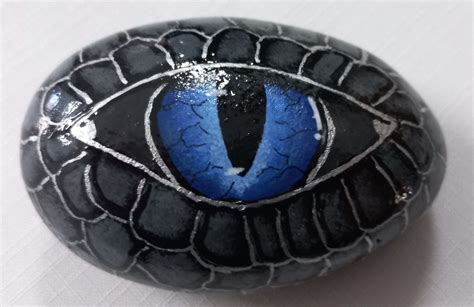 Acrylic Rock Painting Reptile Eye Rock Painting Dinos Reptiles