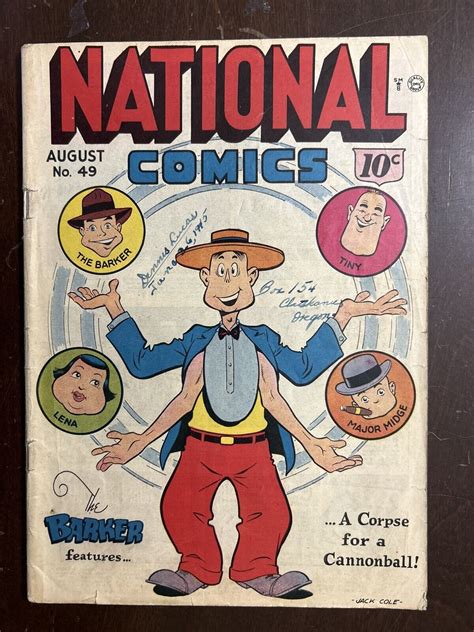 National Comics 49 PR 0 5 Missing Centerfold QUALITY 1945 EBay