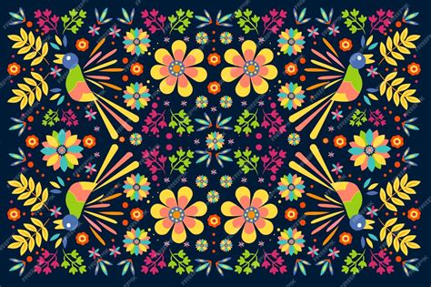 Colorido Fondo Mexicano Vector Gratis