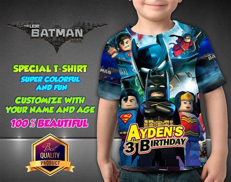 Lego Batman Birthday Shirt Custom Shirt Personalized Lego