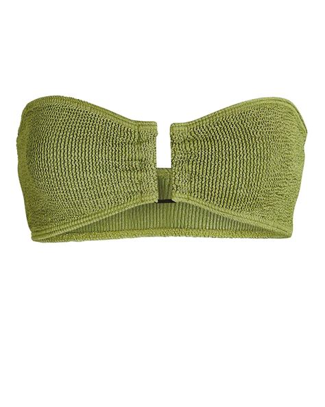 Bond Eye Blake Bandeau Bikini Top Green Lt Editorialist