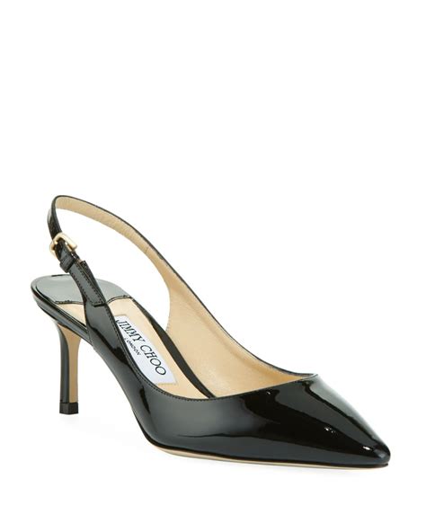 Jimmy Choo Erin Mm Patent Leather Slingback Pumps Neiman Marcus