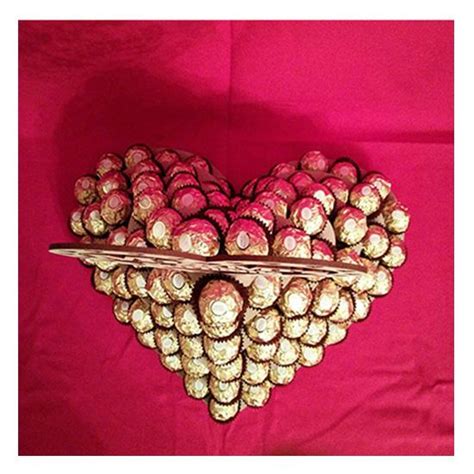 Personalised Ferrero Rocher Heart Wedding Display Stand Laserworksuk